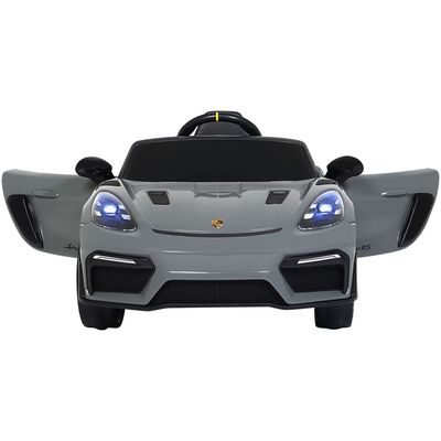Carro Elétrico Infantil Porsche Spyder 718 RS 12V Cinza Bel Único / 12V