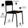 Kit 08 Cadeiras Estofada Para Sala De Jantar Sense Preto C01 Courino Preto - Lyam Decor