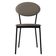 Kit 06 Cadeiras Estofada Para Sala De Jantar Azuri Preto C01 Courino Cinza - Lyam Decor