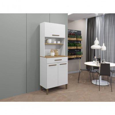 Kit Cozinha Itália 03 Portas E 01 Gaveta Arte Móveis Branco