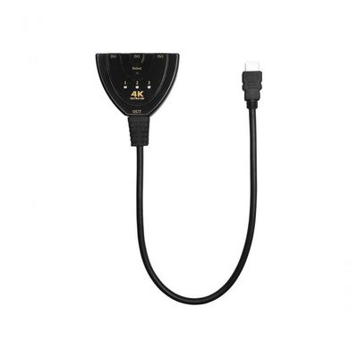 Chave Seletora Hub Hdmi Evus C-079 3 Entradas X 1 Saida