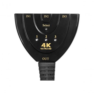 Chave Seletora Hub Hdmi Evus C-079 3 Entradas X 1 Saida