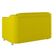 Kit Sofá Namoradeira + Poltrona Tilla Recepção Sala Tecido amarelo