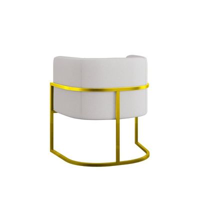 Kit Sofá 2 Lugares + 2 Poltronas Recepção Veludo Dourado Bege
