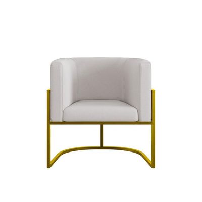 Kit Sofá 2 Lugares + 2 Poltronas Recepção Veludo Dourado Bege