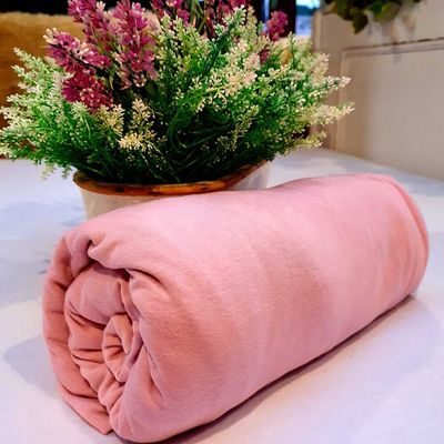 Lençol Avulso Malha 100% Algodão Queen Rosa Linha Trento Camtália 1 peça Queen