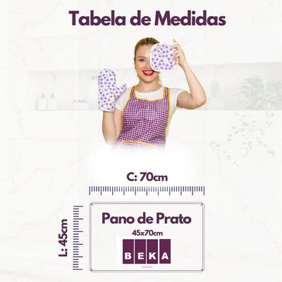 Kit 5 Pano de Prato Super Luxo Atoalhado Premium Gourmet Beka - Vermelho