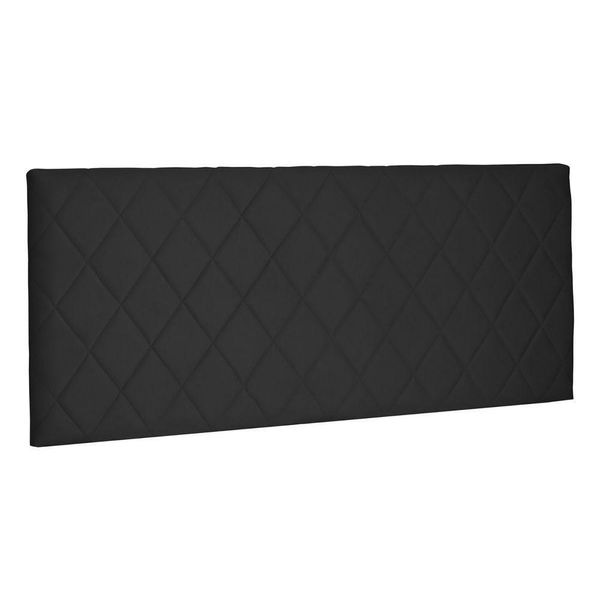 Cabeceira Painel Estofada Box Casal Esmeralda 140cm Preto Cabeceira Painel Estofada Box Casal Esmeralda 140cm Preto