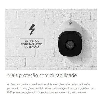 kit 5 Camera de Seguranca Intelbras 2mp 1220b Dvr 8 Canais Multi Hd