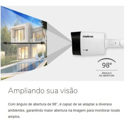 kit 5 Camera de Seguranca Intelbras 2mp 1220b Dvr 8 Canais Multi Hd