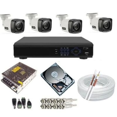 Kit 4 Câmeras De Segurança Completo Infravermelho Imagens Hd 500GB de Armazenamento