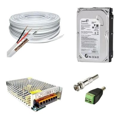Kit 4 Câmeras Intelbras 2 Megapixels 20m Vhd 1220 Full Color Dvr 4ch Mhdx c/hd 2tb