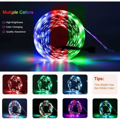 Fita De Led Rgb 5050 15 Metros Para Decoração Com Fonte 5amp