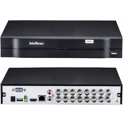 Kit Cftv 16 Cameras Segurança  Hd Dvr Intelbras mhdx 1116 S/ HD