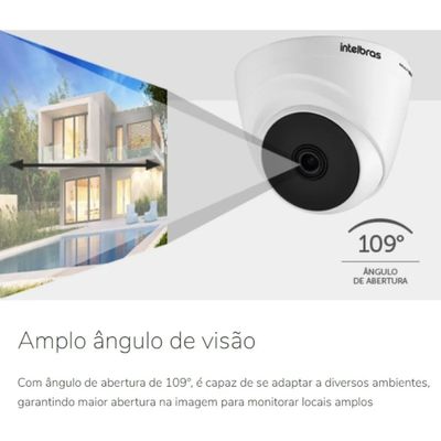 Kit 5 Câmeras Dome 1120d Dvr Intelbras 8 Canais Com Hd