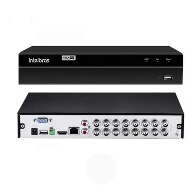Kit Cftv 16 Cameras Segurança  Hd Dvr Intelbras 16ch S/ HD
