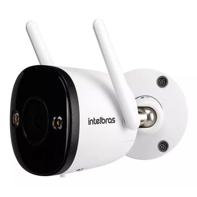 kit 2 Câmera Intelbras Im5 Colorida Dia Noite Fala E Escuta Com Sirene + Cartão de Memoria 64gb
