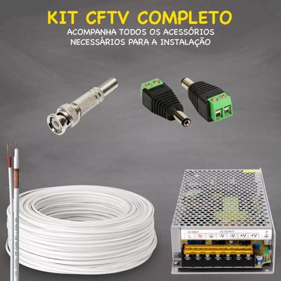 Kit 8 Cameras Segurança full hd 1080p Infra vermelho Dvr Intelbras 8ch 1008c mhdx