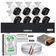 Kit 8 Câmeras Segurança FullColor Colorido Dia e Noite Dvr Intelbras 1008c Hd 500gb