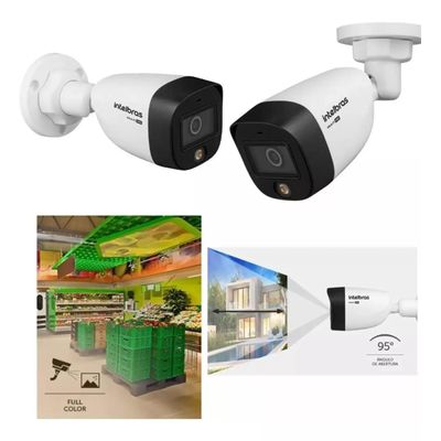 kit 8 Câmeras 1120b Full Color Intelbras, Mhdx 1008c + Hd 1 Tera