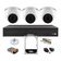 Kit Cftv 3 Câmeras Segurança Dome 1220 Full hd com Audio Microfone Dvr Mhdx 1004c Intelbras 500gb