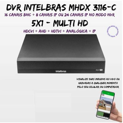 Kit Intelbras 16 Cameras Segurança  VHD 3220b+ Microfone Audio Full Color 1080p Dvr 3116c 1TB Purple