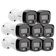 Kit Intelbras 3 Câmeras de Segurança 3220 B Multi-hd Vhd Full Color Com Microfone e Áudio 20m Branca