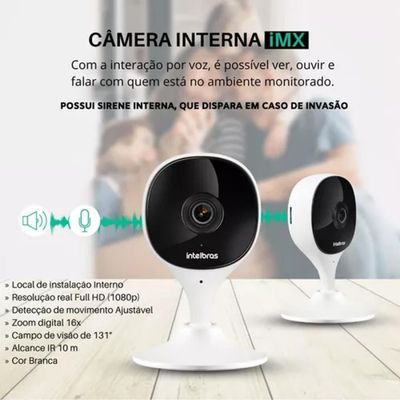 Kit 6 Câmera De Segurança Wifi Imx Intelbras + Cartão 64gb