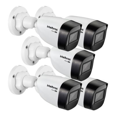 KIT 05 CÂMERA BULLET INTELBRAS VHD 1130 B G6 720p 2.8mm