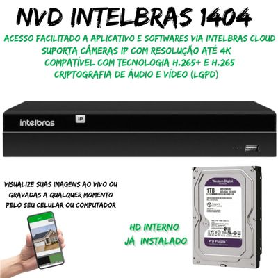 NVD Multi Hd Intelbras 1404 C/HD 1TB PURPLE
