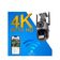Kit 3 Câmera De Segurança Externa Lente Dupla 4k Led Sirene Policial Cartão 64gb