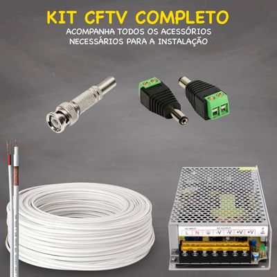 Kit Cftv 8 Câmeras Full Hd 1080p 2mp Dvr Intelbras 8 Ch Hd 500 gb