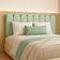 Cabeceira Nuvem Estofada Queen Size 8 Placas Em Suede 45cm Verde Claro