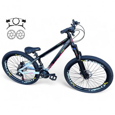 Bicicleta Aro 26 VikingX Tuff X44 Freio Hidráulico 21v Preto Branco