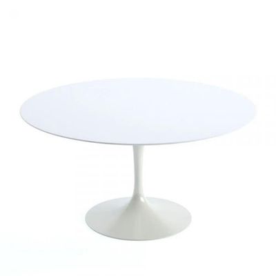 Mesa de Jantar Tulipa Saarinen Redonda 80 cm Laqueada Branco
