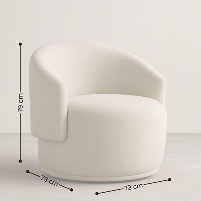 Poltrona Orgânica Oasis Bouclé Premium Bege