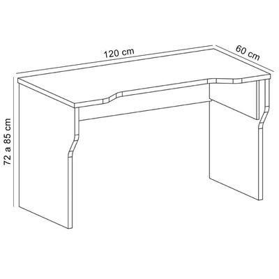 Mesa Para Pc Gamer Com Regulagem De Altura Sirion A02 Preto - Lyam Decor