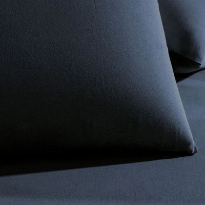 Jogo Cama Solteirao 2 Pcs Fio Penteado Liso Altenburg Azul