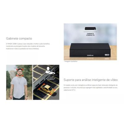 Gravador Dvr Mhdx 3008-c Inteligência Artificial Full Hd com hd 500gb