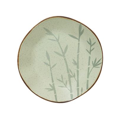 Conjunto 6 Pratos Fundo 22,5 cm Ryo Bambu Porcelana Oxford