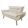 Namoradeira Decorativa Opala 2 Lugares Suede Bege