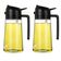 Kit 2 Porta Azeite Vinagre Shoyu Borrifador Vidro 450ml Prático Galheteiro Suporte Azeite