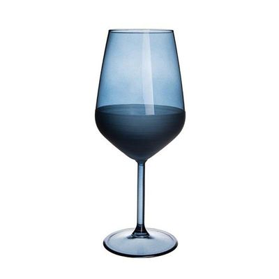 Jogo De Taças Copa E Cia 6 Peças Duo 490ml Em Vidro Azul Navy