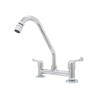 Torneira Misturador Cozinha Metal Bancada Mesa + 2 Engates íveis Malha Aço