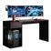 Mesa Gamer Jogos Start - Mdp 1 Porta E 1 Gaveta Preto - Movelove Preto Fosco
