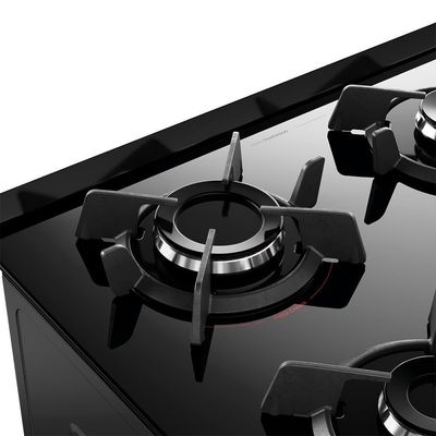 Fogão 4 Bocas Dako Supreme Glass Com Mesa Vidro Preto Bivolt