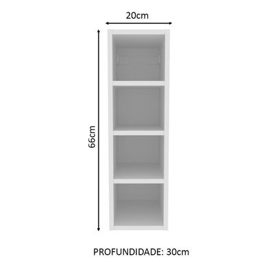 Adega Glamy 20cm Branco Madesa