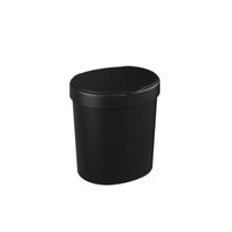 Lixeira Basic c/ Tampa 2,5 Litros Preta Coza