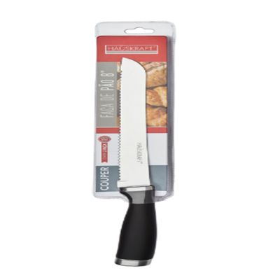 Faca Aço Ino 20cm Serra Pão Torta Bolo