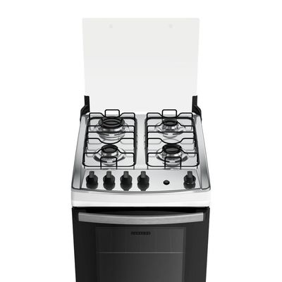 Fogão 4 Bocas Branco Com Mesa Inox Dako Supreme Bivolt